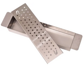 WHISTLER Heavy Duty Stainless Steel BBQ Grill Smoker Box by Bonfire - showcased from the top angle.